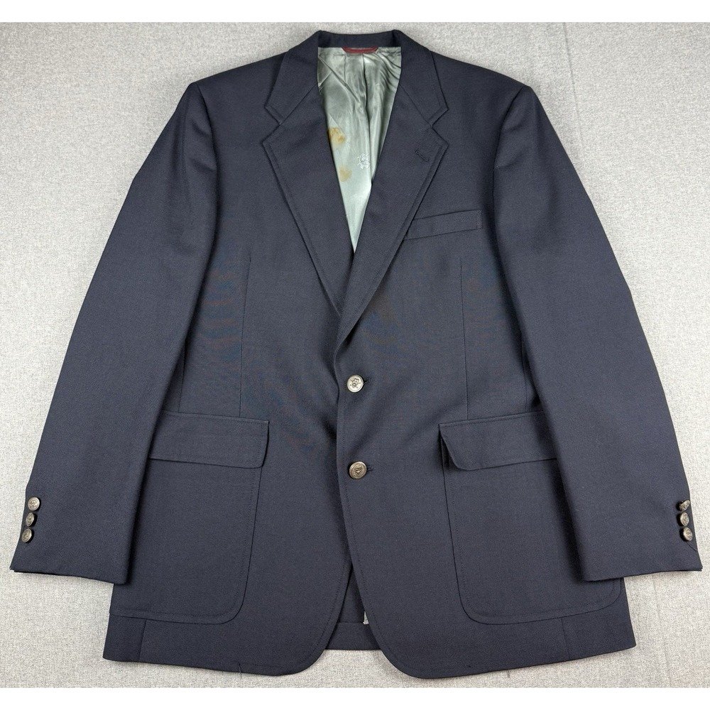 Jack Nicklaus Golden Bear Mens Sport Coat Navy Blazer Hart Schaffner Marx